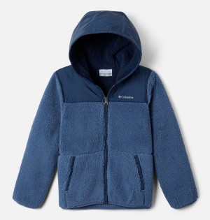 Blue Columbia PHG Rugged Ridge Hooded Overlay Kids' Jacket | 75126VTNR