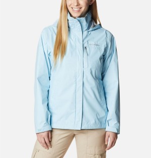 Blue Columbia Pouration Women's Rain Jacket | 64520WKEC