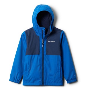 Blue Columbia Rainy Trails Fleece Lined Kids' Jacket | 26094TZNW