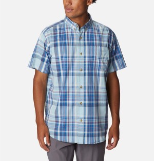 Blue Columbia Rapid Rivers II Short Sleeve Men's Shirt | 20148VWBA