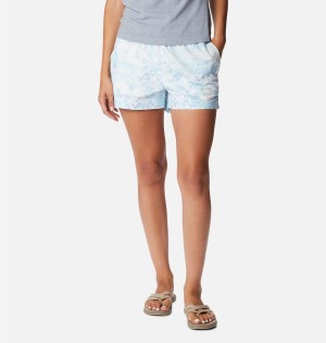 Blue Columbia Sandy River II Printed Women's Shorts | 13504AFUP