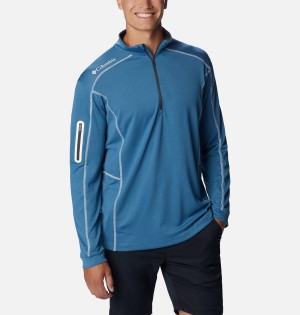 Blue Columbia Shotgun Quarter Zip Golf Men's Pullover | 95814DNHU