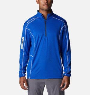 Blue Columbia Shotgun Quarter Zip Golf Men's Pullover | 39752CURQ