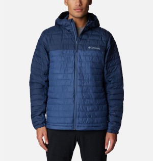 Blue Columbia Silver Falls Hooded Insulated Men's Puffer Jacket | 50872OGNL