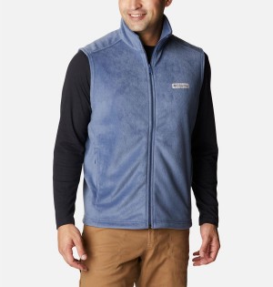 Blue Columbia Steens Mountain Fleece Men's Vest | 37452VWXM