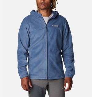 Blue Columbia Steens Mountain Full Zip Hoodie Men's Fleece Jacket | 24789AIKQ