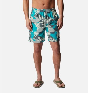 Blue Columbia Summertide Stretch Printed Men's Shorts | 93748NKGM