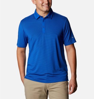 Blue Columbia Sunday Golf Men's Polo Shirt | 05789LVAX