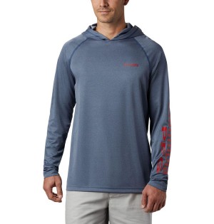 Blue Columbia Terminal Tackle Heather Men's Hoodie | 26091ORHJ