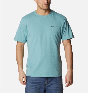 Blue Columbia Thistletown Hills Short Sleeve Men's T-Shirt | 58937WGKR