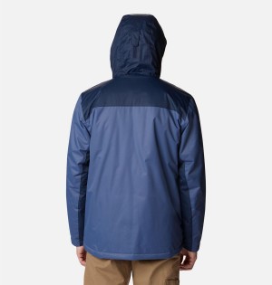 Blue Columbia Tipton Peak II Insulated Men's Rain Jacket | 60793JYHG