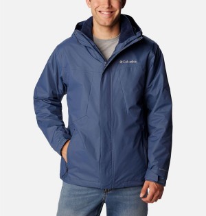 Blue Columbia Tunnel Falls Interchange Men's 3 In 1 Jackets | 70381CWEB