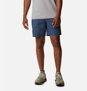 Blue Columbia Washed Out Cargo Men's Shorts | 06842CYUQ