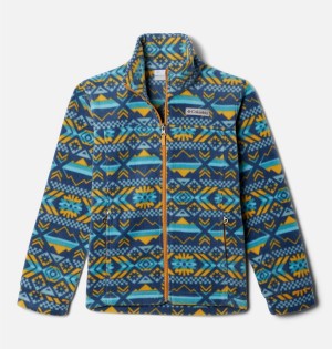 Blue Columbia Zing III Printed Fleece Kids' Jacket | 29347DPQH