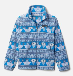 Blue Columbia Zing III Printed Fleece Kids' Jacket | 54819TFUZ