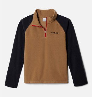 Brown Columbia Glacial Quarter Zip Pullover Kids' Fleece | 14802LXRZ