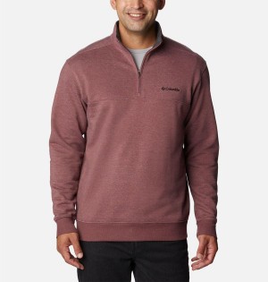 Brown Columbia Hart Mountain II Half Zip Men's Sweatshirt | 26935DEXQ