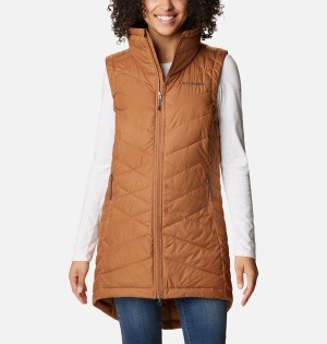 Brown Columbia Heavenly Long Women's Vest | 10754GENH