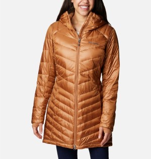 Brown Columbia Joy Peak Mid Insulated Hooded Women's Puffer Jacket | 28340VXWQ