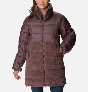 Brown Columbia Leadbetter Point Long Women's Puffer Jacket | 24091HOMD