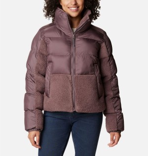 Brown Columbia Leadbetter Point Sherpa Hybrid Women's Puffer Jacket | 26809AKML