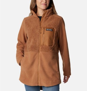 Brown Columbia Lodge Sherpa Full Zip Women's Fleece Jacket | 17304FYGB