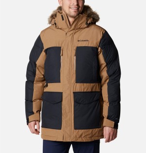 Brown Columbia Marquam Peak Fusion Omni Heat Infinity Insulated Men's Coats | 95620BZNT