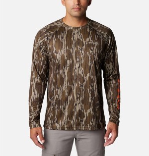 Brown Columbia PHG Super Terminal Shot Long Sleeve Men's T-Shirt | 46981LWTA