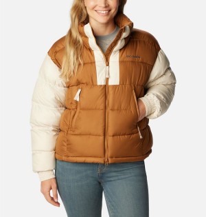 Brown Columbia Pike Lake II Cropped Women's Puffer Jacket | 59824QYPH