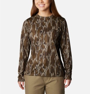 Brown Columbia Super PHG Tough Shot Long Sleeve Women's T-Shirt | 05823IVCZ