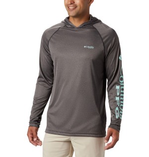 Brown Columbia Terminal Tackle Heather Men's Hoodie | 43861JTPU