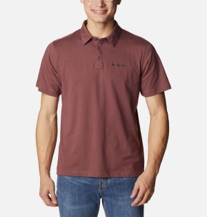 Brown Columbia Thistletown Hills Men's Polo Shirt | 45387QKAS