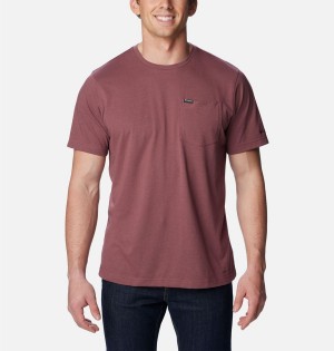 Brown Columbia Thistletown Hills Pocket Men's T-Shirt | 90163CUTR