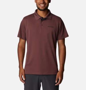 Brown Columbia Utilizer Men's Polo Shirt | 82549RZEF