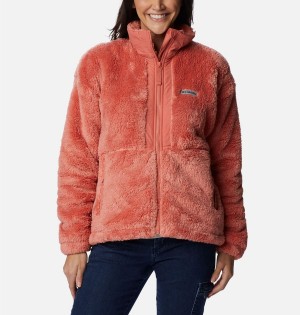 Coral Columbia Boundless Discovery Full Zip Sherpa Women's Fleece Jacket | 09518ZGXH