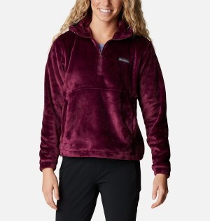 Coral Columbia Fire Side Fleece Hoodie Women's Pullover | 52904TIWM