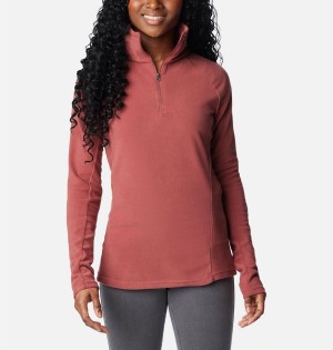 Coral Columbia Glacial IV Half Zip Fleece Women's Pullover | 47908ODGU