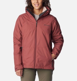 Coral Columbia Gulfport Interchange Women's 3 In 1 Jackets | 02651UIKD