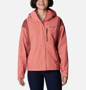 Coral Columbia Hikebound Women's Rain Jacket | 09274WFBZ