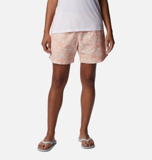 Coral Columbia PFG Super Backcast Water Women's Shorts | 25843ZPGY