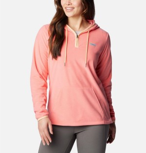 Coral Columbia PFG Tidal Fleece Women's Hoodie | 41726ENRH