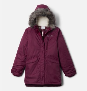 Coral Columbia Suttle Mountain Long Insulated Kids' Jacket | 94201AHVU