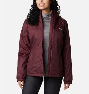 Coral Columbia Switchback Sherpa Lined Women's Rain Jacket | 25891MXQO