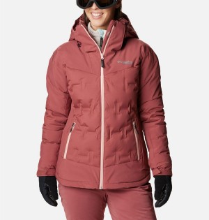 Coral Columbia Wildcard III Down Women's Ski Jacket | 30215HNQJ