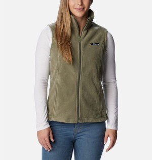 Green Columbia Benton Springs Fleece Women's Vest | 64720YDRG