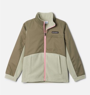 Green Columbia Benton Springs III Overlay Fleece Kids' Jacket | 46712TPRX