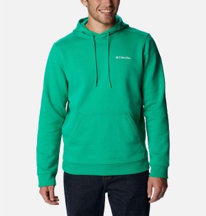 Green Columbia CSC Basic Logo II Men's Hoodie | 49635UMQR