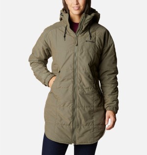 Green Columbia Chatfield Hill Novelty Women's Coats | 75648HOWZ