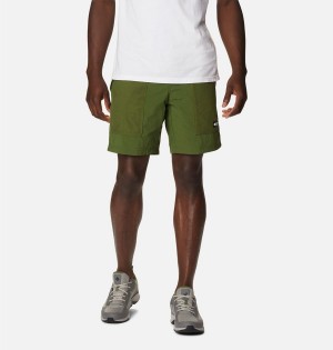 Green Columbia Deschutes Valley Reversible Men's Shorts | 10476LWQB