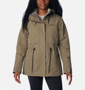 Green Columbia Drop Ridge Interchange Women's 3 In 1 Jackets | 20914RKGD